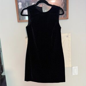 Theory Black Polka Dot Mini Dress